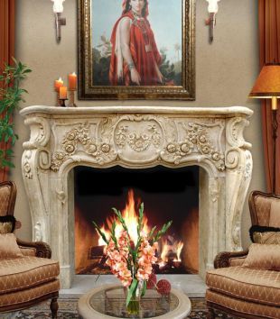 Stone floral mantel,Marble mantel ,European mantel -BL103