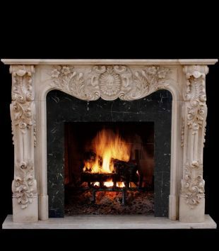 Stone floral mantel,Marble mantel ,European mantel -BL107