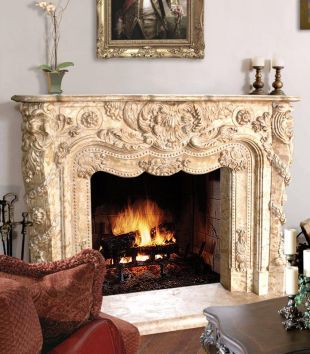 Stone floral mantel,Marble mantel ,European mantel -BL110