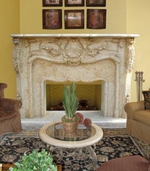 Stone floral mantel,Marble mantel ,European mantel -BL116