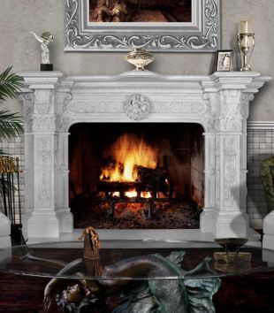 Stone floral mantel,Marble mantel ,European mantel -BL117