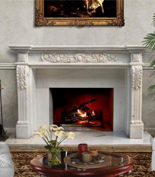 Stone floral mantel,Marble mantel ,European mantel -BL118