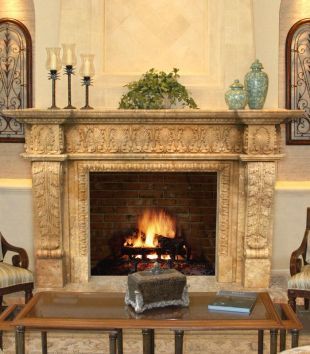 Stone floral mantel,Marble mantel ,European mantel -BL119