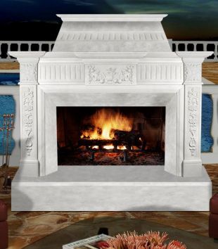 Stone floral mantel,Marble mantel ,European mantel -BL125