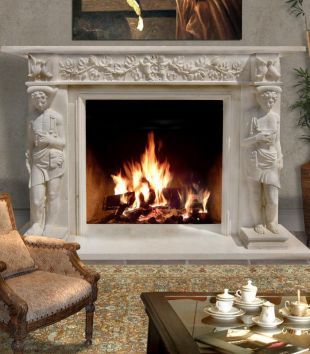 Stone statues mantel,Marble mantel ,European mantel -BL229