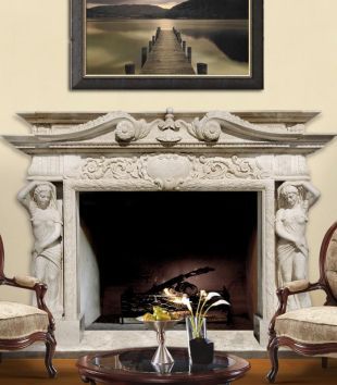 Stone statues mantel,Marble mantel ,European mantel -BL230