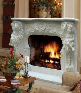 Stone statues mantel,Marble mantel ,European mantel -BL239