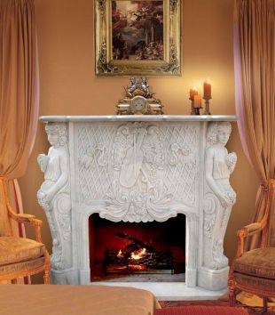 Stone statues mantel,Marble mantel ,European mantel -BL246