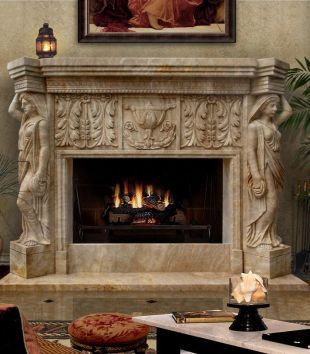 Stone statues mantel,Marble mantel ,European mantel -BL251