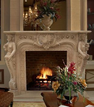 Stone statues mantel,Marble mantel ,European mantel -BL252