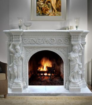 Stone statues mantel,Marble mantel ,European mantel -BL253