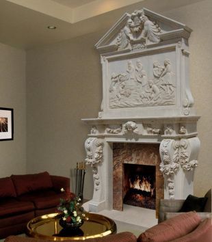 Stone statues mantel,Marble mantel ,European mantel -BL254