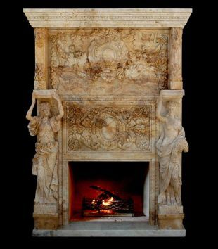 Stone statues mantel,Marble mantel ,European mantel -BL258