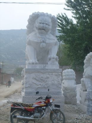 QuYang stone carving QuYang sculpture Animal carving chinese lion - SZ240