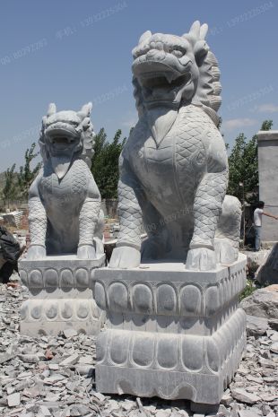 Animal stone carving  Animal sculpture stone Kylin - QL151