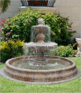 Stone fountain, European fountain, European stone fountain, white marble fountain, fountain granite, marble fountain -PQ002