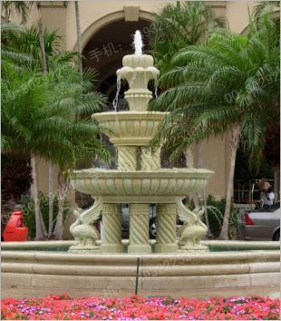 Stone fountain, European fountain, European stone fountain, white marble fountain, fountain granite, marble fountain -PQ006