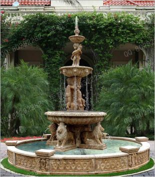 Stone fountain, European fountain, European stone fountain, white marble fountain, fountain granite, marble fountain -PQ007