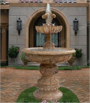 Stone fountain, European fountain, European stone fountain, white marble fountain, fountain granite, marble fountain -PQ0140