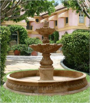 Stone fountain, European fountain, European stone fountain, white marble fountain, fountain granite, marble fountain -PQ016