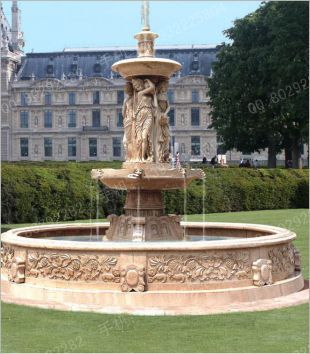 Stone fountain, European fountain, European stone fountain, white marble fountain, fountain granite, marble fountain -PQ021