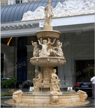 Stone fountain, European fountain, European stone fountain, white marble fountain, fountain granite, marble fountain -PQ028