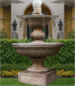 Stone fountain, European fountain, European stone fountain, white marble fountain, fountain granite, marble fountain -PQ042