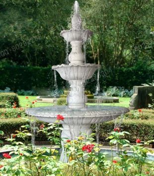 Stone fountain, European fountain, European stone fountain, white marble fountain, fountain granite, marble fountain -PQ356