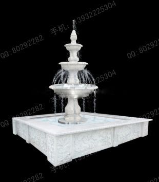 Stone fountain, European fountain, European stone fountain, white marble fountain, fountain granite, marble fountain -PQ358