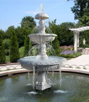 Stone fountain, European fountain, European stone fountain, white marble fountain, fountain granite, marble fountain -PQ361