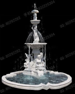 Stone fountain, European fountain, European stone fountain, white marble fountain, fountain granite, marble fountain -PQ364