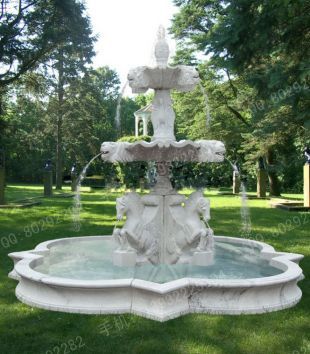 Stone fountain, European fountain, European stone fountain, white marble fountain, fountain granite, marble fountain -PQ367