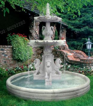 Stone fountain, European fountain, European stone fountain, white marble fountain, fountain granite, marble fountain -PQ370