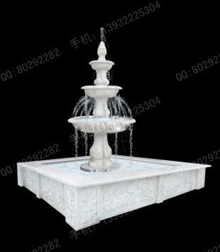 Stone fountain, European fountain, European stone fountain, white marble fountain, fountain granite, marble fountain -PQ373