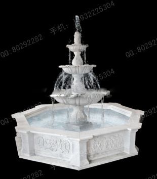 Stone fountain, European fountain, European stone fountain, white marble fountain, fountain granite, marble fountain -PQ374