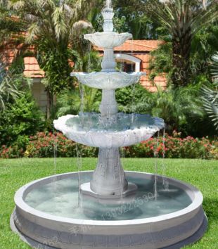 Stone fountain, European fountain, European stone fountain, white marble fountain, fountain granite, marble fountain -PQ375