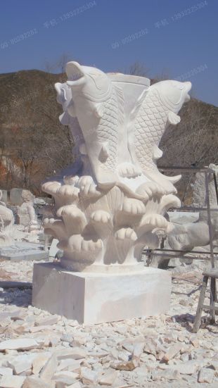 Animal stone fish, stone sculpture fish, fish sculpture garden stone carving, carp sculpture, stone sculpture fountain fishanimal sculptureStone carving factory, sculpture company -- Y004