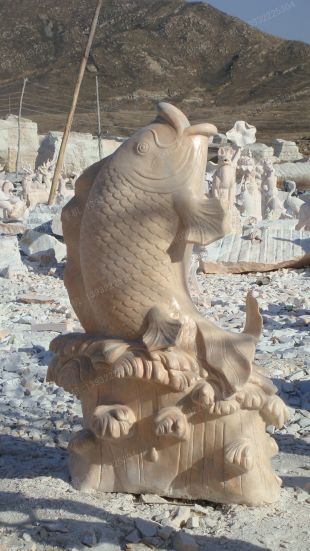 Animal stone fish, stone sculpture fish, fish sculpture garden stone carving, carp sculpture, stone sculpture fountain fishanimal sculptureStone carving factory, sculpture company -- Y006