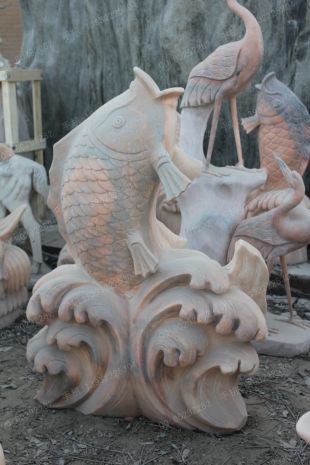 Animal stone fish, stone sculpture fish, fish sculpture garden stone carving, carp sculpture, stone sculpture fountain fishanimal sculptureStone carving factory, sculpture company -- Y011