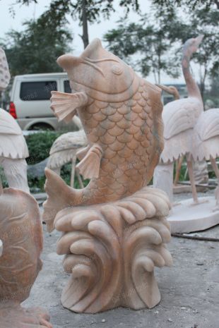 Animal stone fish, stone sculpture fish, fish sculpture garden stone carving, carp sculpture, stone sculpture fountain fishanimal sculptureStone carving factory, sculpture company -- Y026