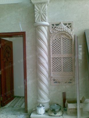 Roman column, stone carving Roman column,marble Roman column, European Roman column, stone Rome column -- LMZ331