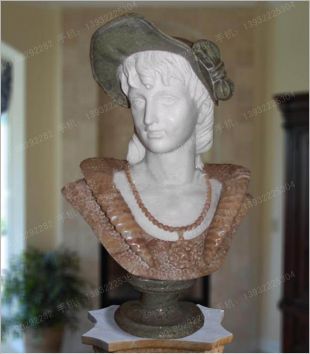 Bust, stone carving bust, lady bust, European bust, marble bust, stone sculpture bust --OSXX320