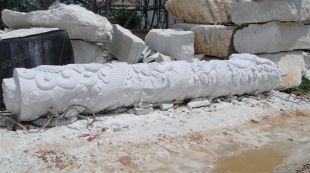 Roman column, stone carving Roman column,marble Roman column, European Roman column,Dragon stone column -- LMZ332