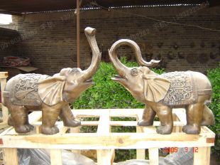 Copper elephant sculpture,  bronze elephants sculpture, copper elephants handicraft - - TDX007