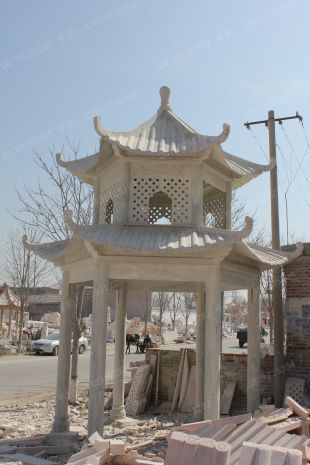 chinese stone summerhouse, marble summerhouse, garden summerhouse - LJT008