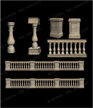 vase column, balcony column, balcony railing,  balcony guardrail, , white marble balcony column, granite balcony column -- YTZ067