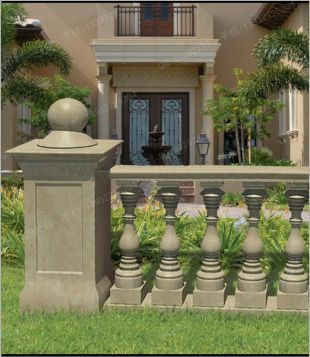 vase column, balcony column, balcony railing,  balcony guardrail, , white marble balcony column, granite balcony column -- YTZ075