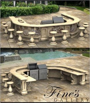 European stone table, European stone table and chair -- ZY045