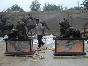 Copper lionBronze lionCopper lion sculpture, copper sculpture factory -TD272