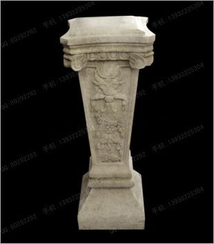 Stone base, stone decorative Roman column, stone decorative base - DZ090